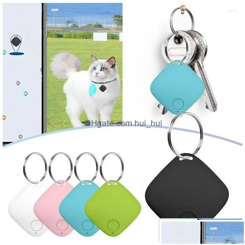 Keychains Lanyards 1Pc Mini Tracking Device Tag Key Child Finder Pet Tracker Location Bt Smart Vehicle Anti-Lost Gps Keychain Drop