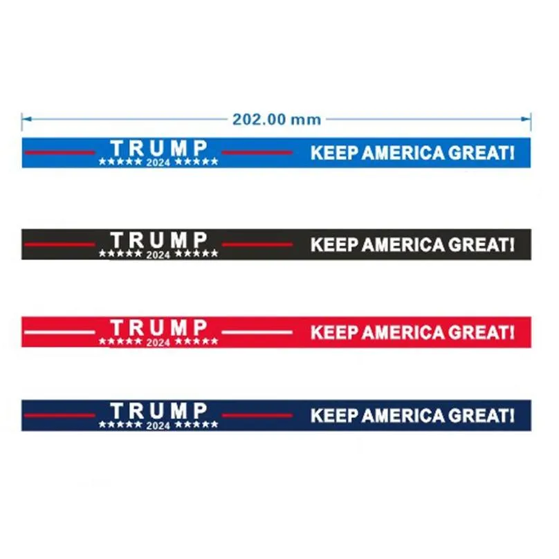 Trump 2024 Silicone Bracelet Black Blue Red Wristband Party Favor Save America Again