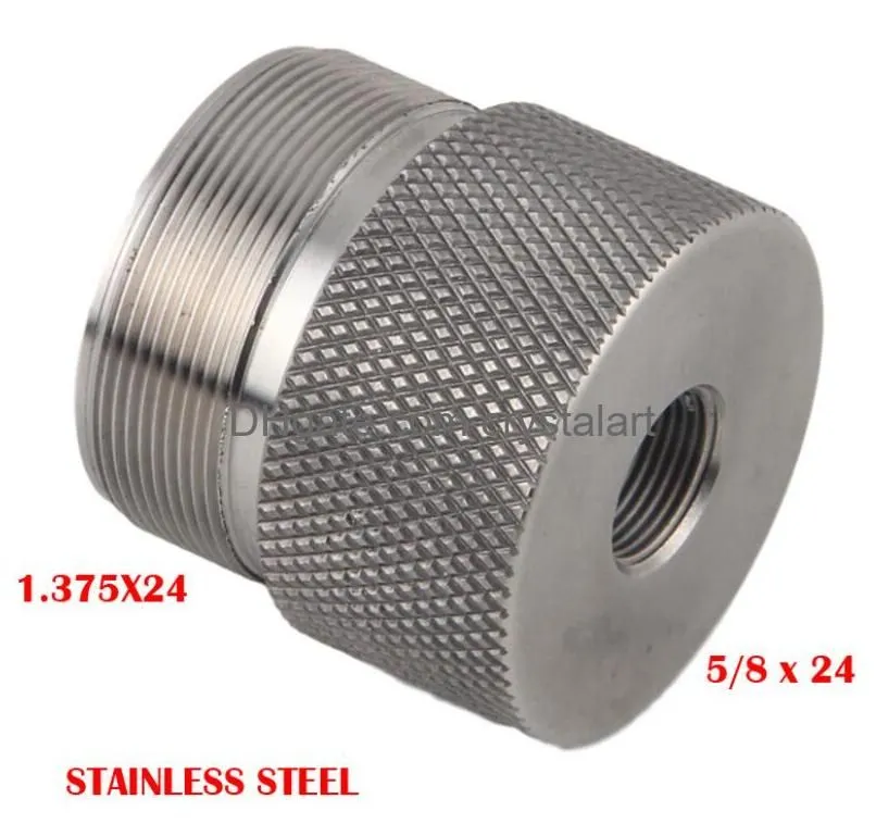 1.375X24 stainless steelEnd Cap Screw Cups Baffle Adpater 1/2X28 5/8X24 Thread Mount For Car Oil Soent Cleaning Tube Filter Kit