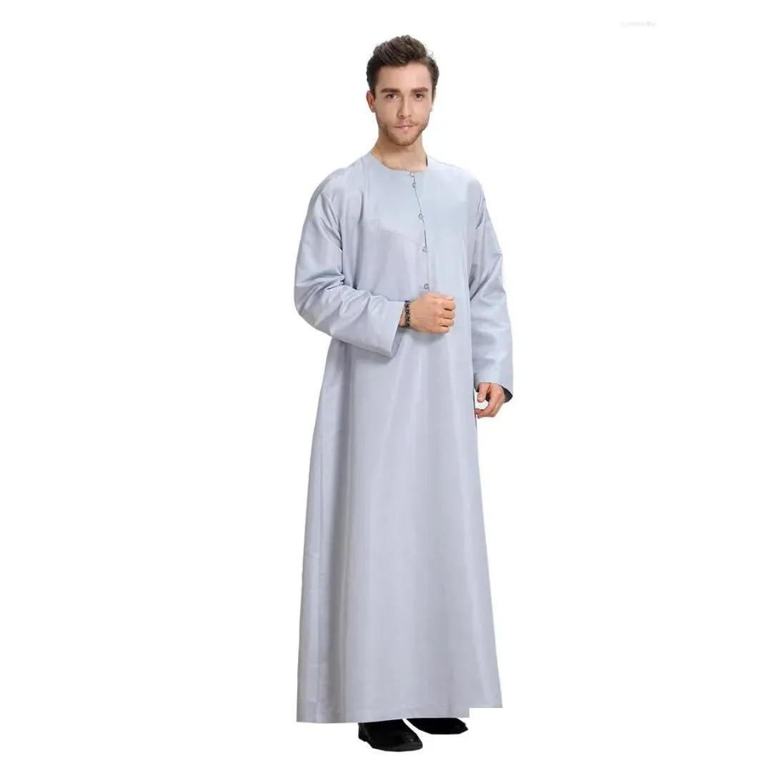 ethnic clothing islam jubba thobe men loose muslim saudi arabia middle east abayas kaftan plain color