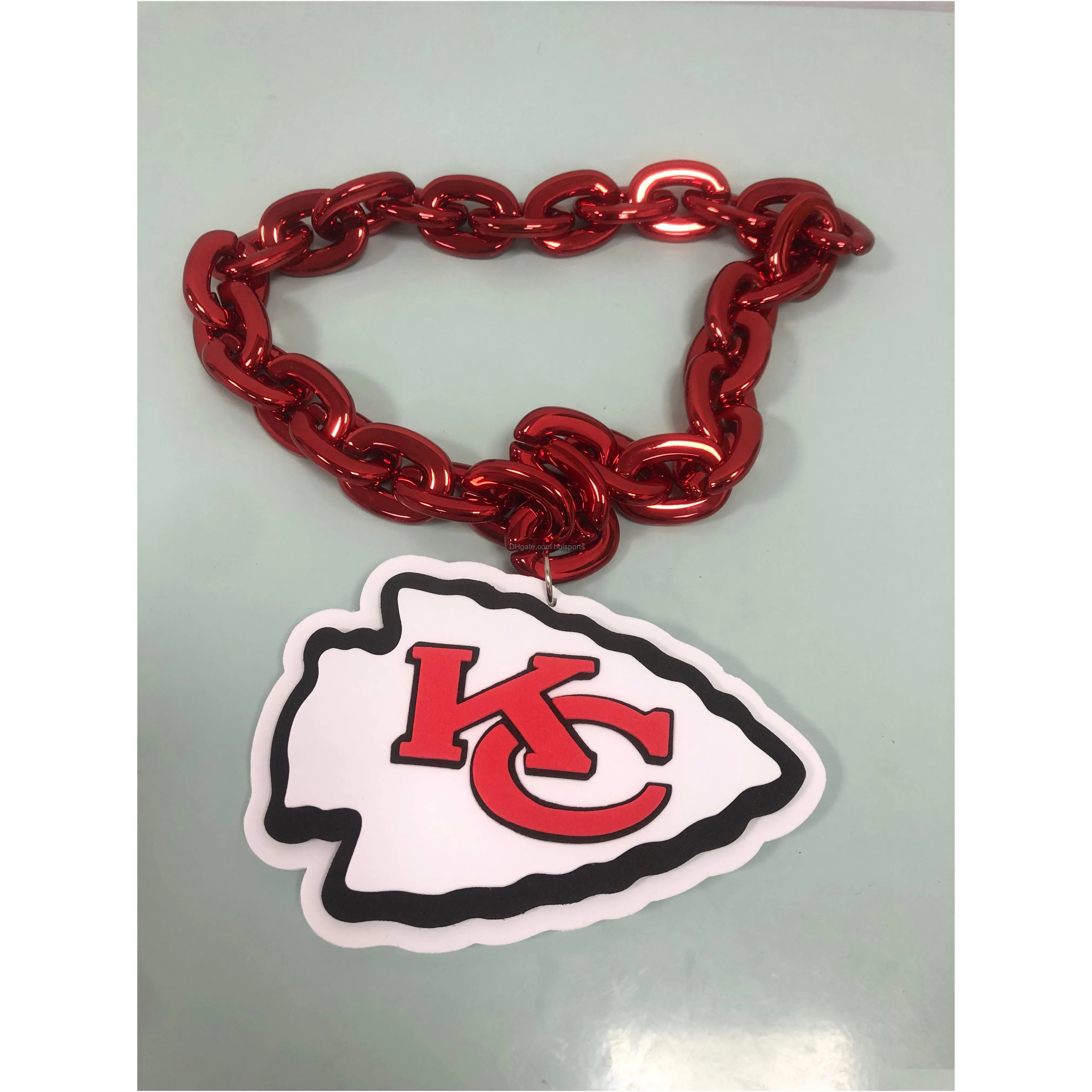 titanium sport accessories custom 3d eva foam fans team emblem chain necklace for cheering on the big four american sports leagues in the home