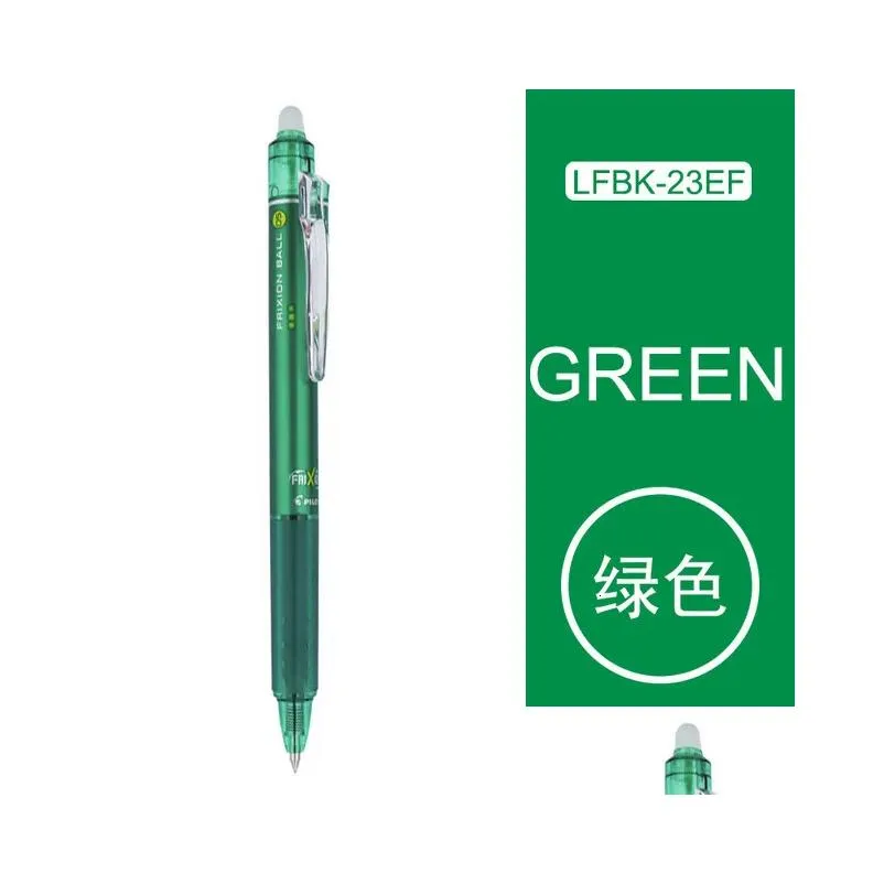 wholesale gel pens pilot frixion erasable gel pen lfbk-23ef/23f 10pcs/lot school office supplies stationery 0.5/0.7mm 230703