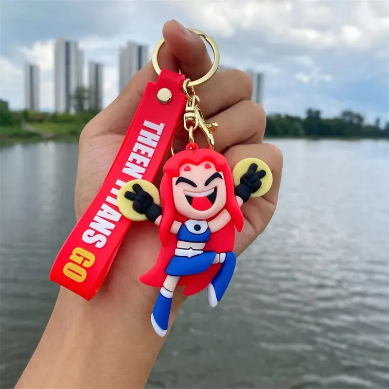 Wholesale Bulk Anime Car Keychain Charm Accessories Juvenile Boxing Key Ring Cute Couple Students Personalized Creative Valentine`s Day Gift 5 Styles DHL