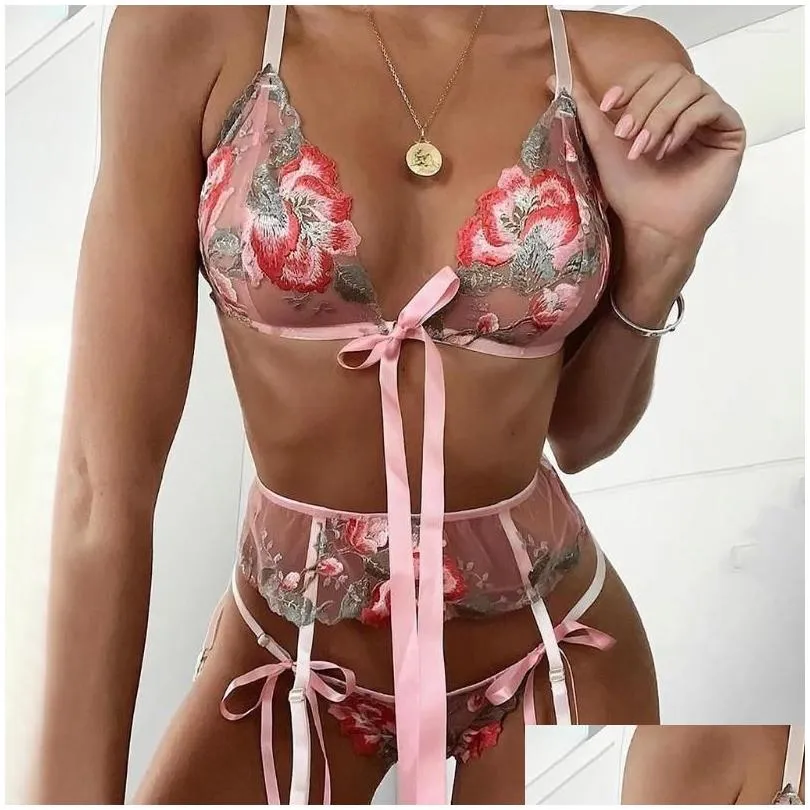 bras sets plus size sexy lingerie porn exotic corset bandage bra thong womens underwear set transparent lace floral erotic costumes