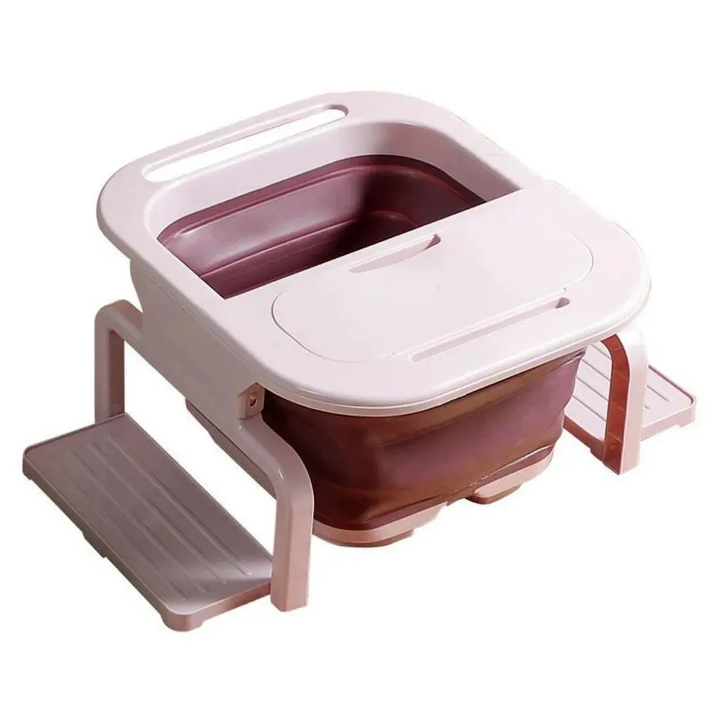 bathroom sinks foldable foot tub portable spa pedicure buckets water tub massage bath soak feet container thick sturdy plastic basin