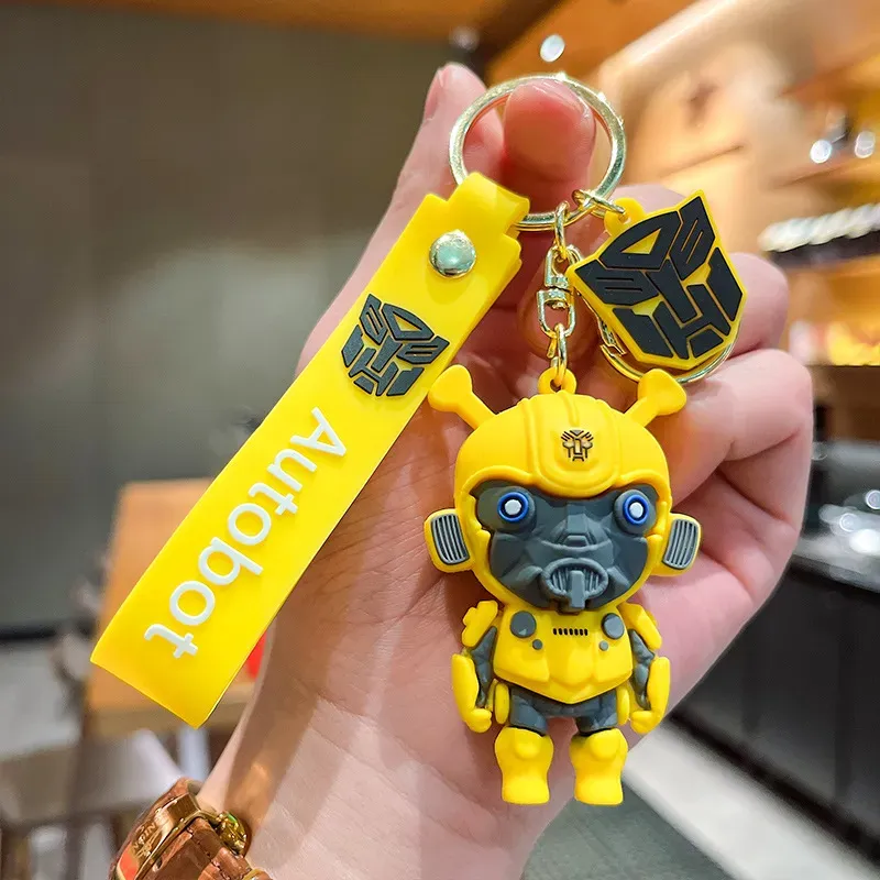 Wholesale Bulk Anime Car Keychain Charm Accessories Mechanical Person Key Ring Cute Couple Students Personalized Creative Valentine`s Day Gift 12 Styles DHL