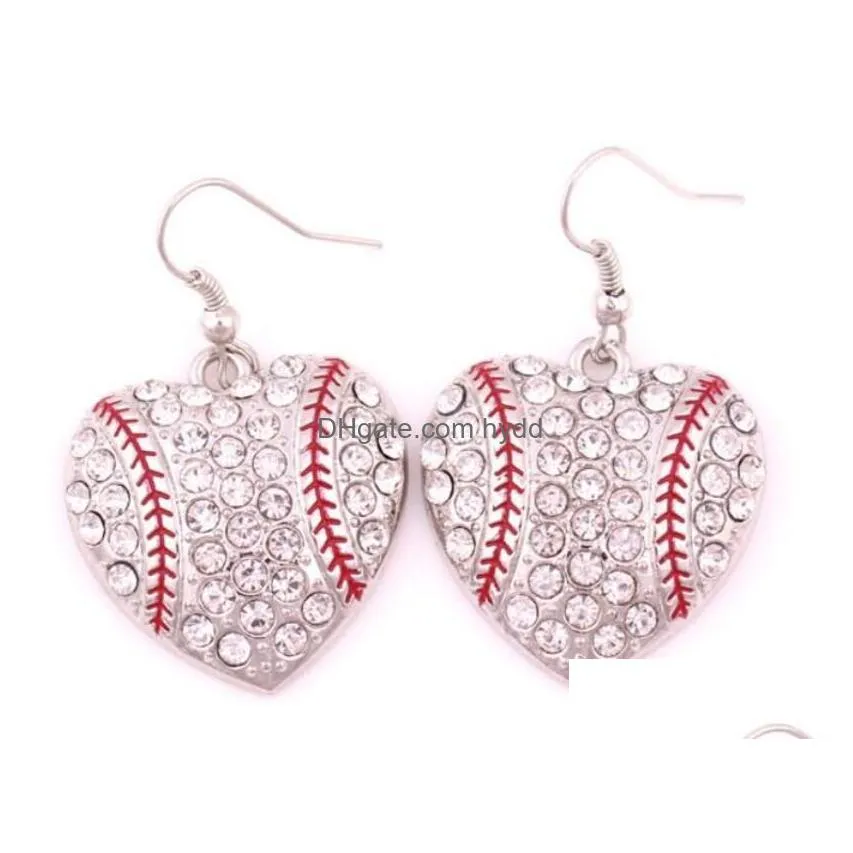 collectable for baseball mom rhinestone softball headband earring stud bling necklace sports game ball post rhinestone basketball volleyball baseball