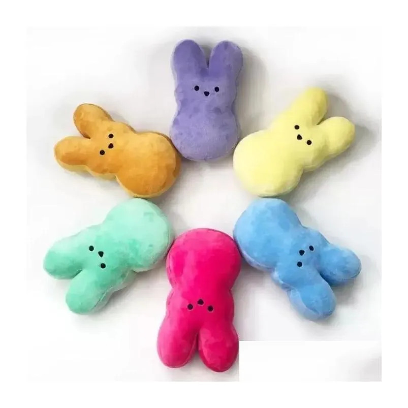 Other Festive Party Supplies Easter Bunny Toys Festive 15cm Plush Toys Kids Baby Happy Easters Rabbit Dolls 6 Color Wholesale