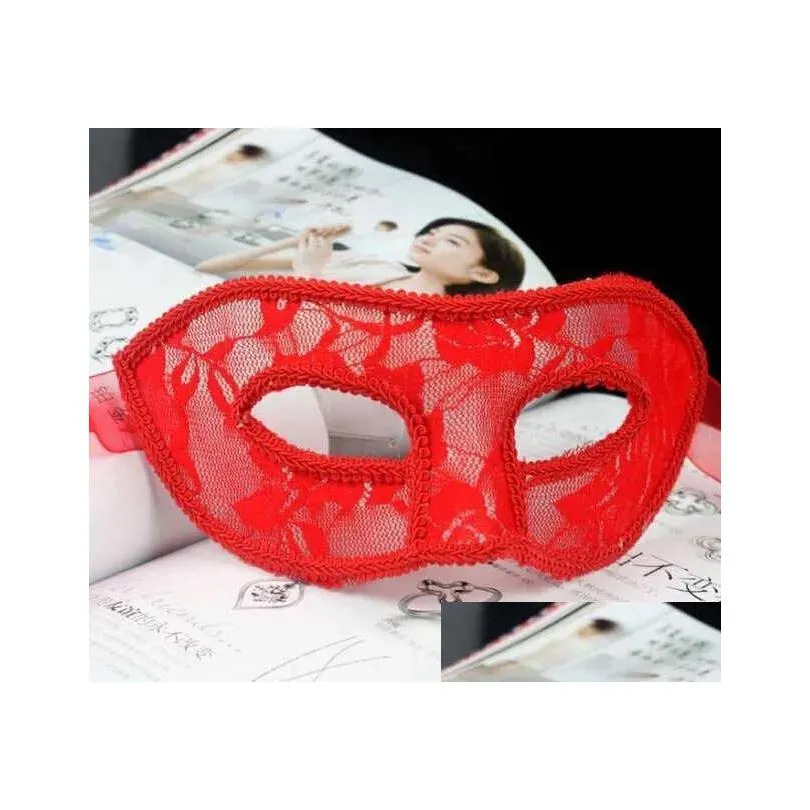 Black Red White Women Sexy Lace Eye Mask Party Masks For Masquerade Halloween Venetian Masquerade Masks 2020 New Q0806
