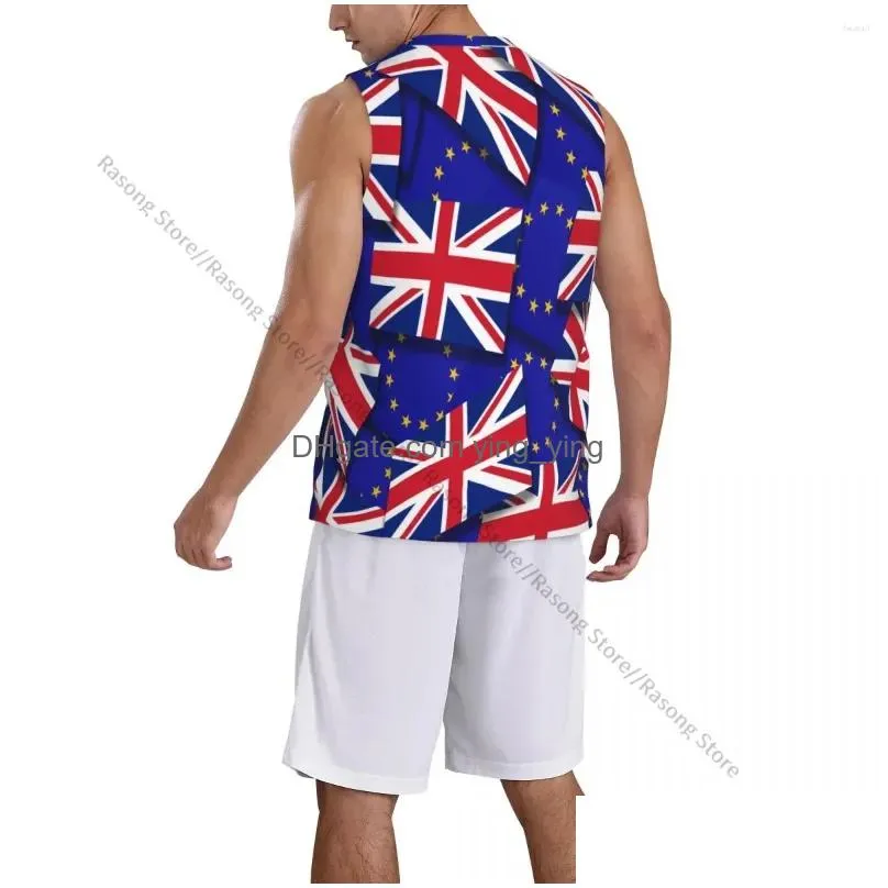 mens tank tops mens jersey flag of the united kingdom high school basketball 90s hip hop movie shirt cosplay clothing