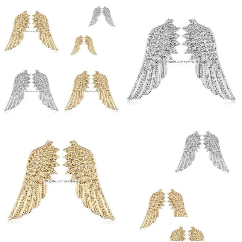 Pins Brooches Retro Angel Wings Brooches Mens Badge Brooch Pin Snake Lapel Medal Women Shirt Collar Clothing Accessories Drop Deliv