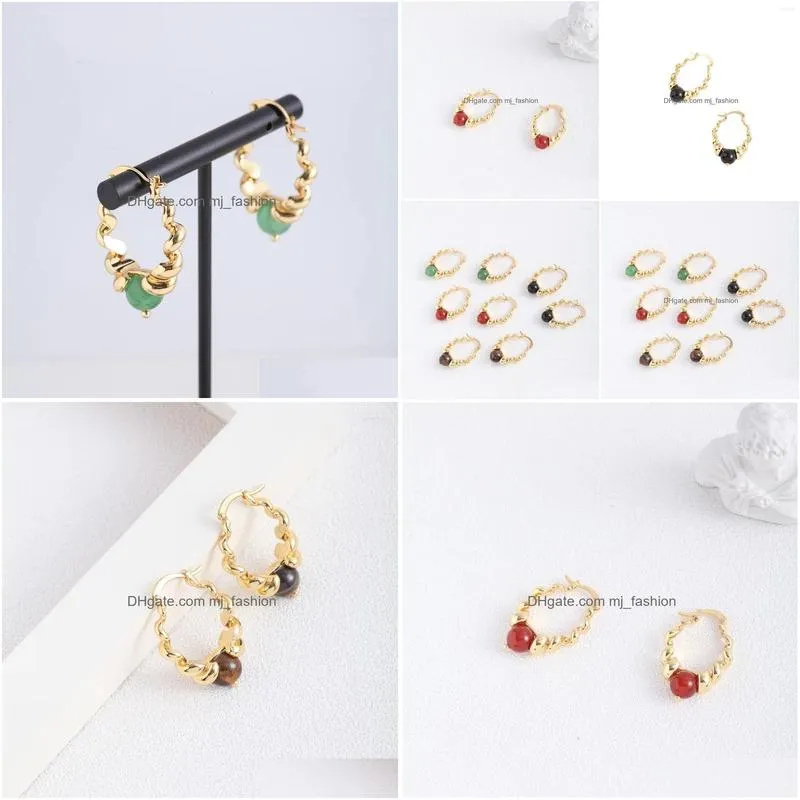 Dangle & Chandelier Earrings Europe America Jewelry Personality Niche Design Thread Mosaic Stone Fashion Commuter Female Mixed Batch Dh764