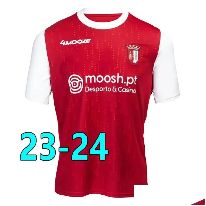 23 24 SC Braga Mens Soccer Jerseys BRUMA ABEL RUIZ ANDRE HORTA A. DJALO MENDES RONY LOPES R. HORTA PIZZI Home Red Football Shirts 2023 camisetas de futbol maillots de foot