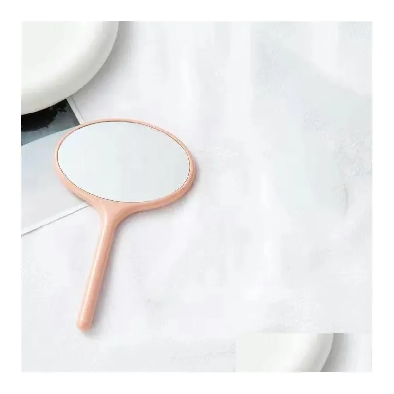 Hair Brushes Pink Wooden Comb With a Pocket Styling Tool Girl Hairs Beauty Product G Hand Mini Mirror Beauty Mirrors For Girl Top Quality Valentine`s