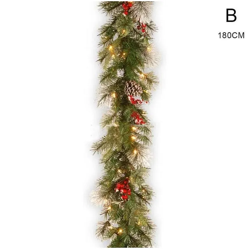 decorative flowers wreaths christmas garland artificial hanging vine with red berries for stairs wall fireplace mantel indoor outdoor decor