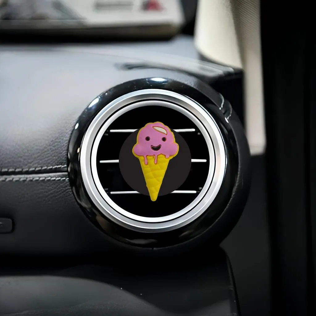 Safety Belts Accessories Food Cartoon Car Air Vent Clip Clips Freshener Outlet Per Conditioner Conditioning Drop Delivery Otznd Ot3Xe