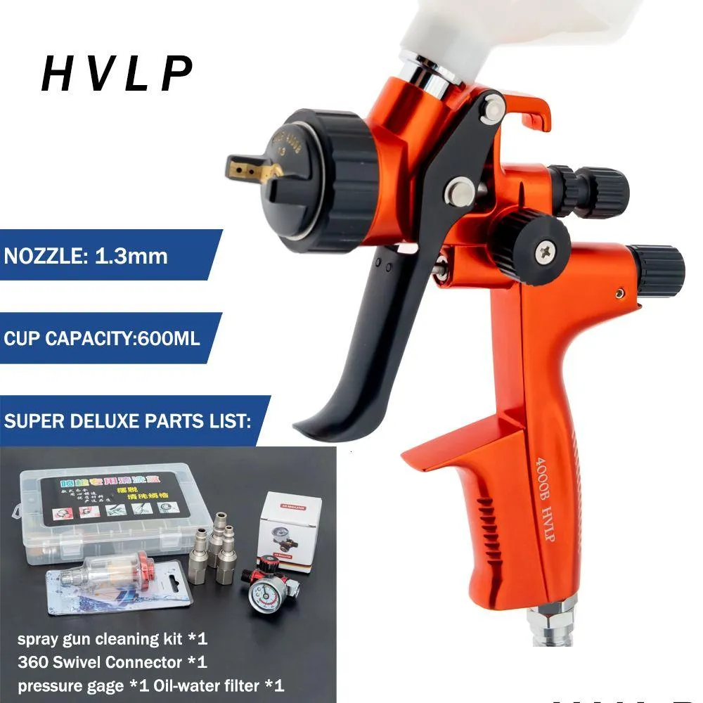 spray guns high quality 4000b hvlp spray gun 1.3mm stainless steel nozzle atomization professional sprayer paint airbrush for car painting