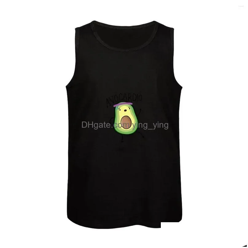 mens tank tops avocardio avocado top gym t-shirt man sleeveless sexy costume shirt