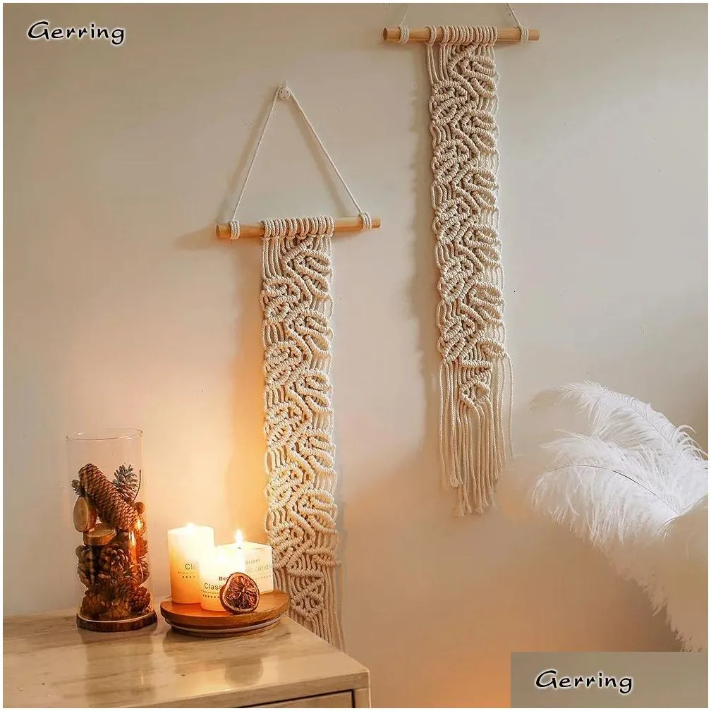tapestries gerring nordic bohemian macrame wall hanging cute room decor christmas gifts tapestry vintage ornament livingroom decoration