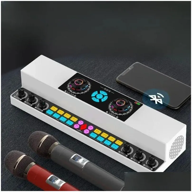 BGNY6001 Live Streaming Singing Sound Card Audio Allinone Machine Indoor and Outdoor Karaoke Wireless Bluetooth Ser 240126