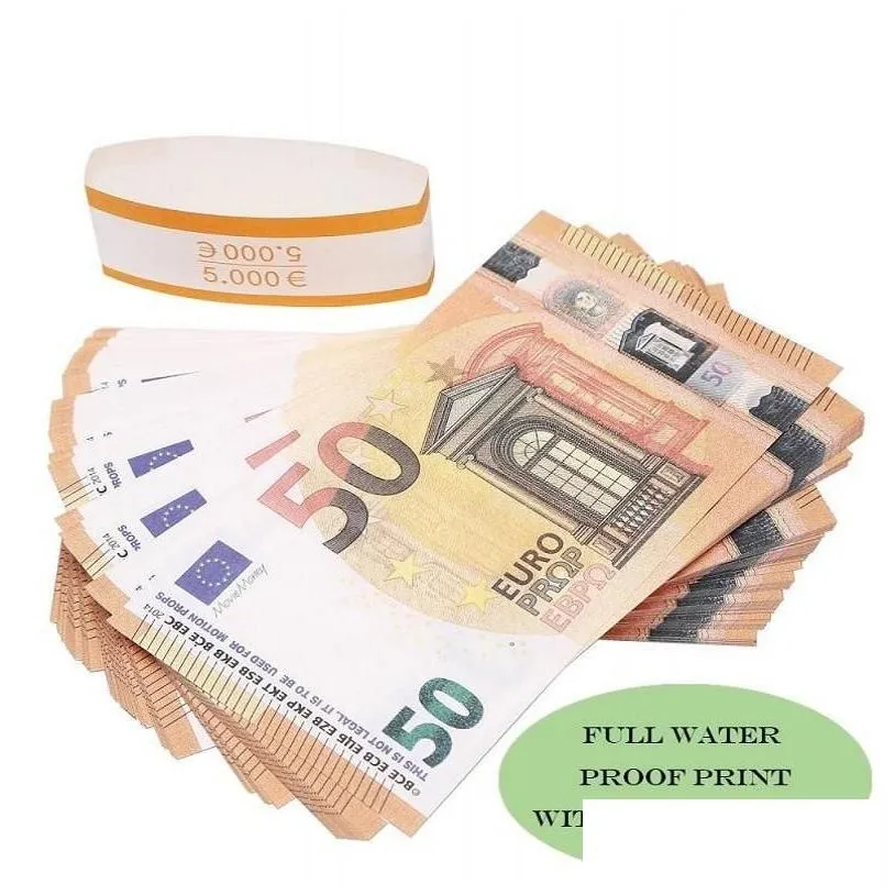 Whole Top Quality Prop Euro 10 20 50 100 Copy Toys Fake Notes Billet Movie Money That Looks Real Faux Billet Euros 20 Play Collection