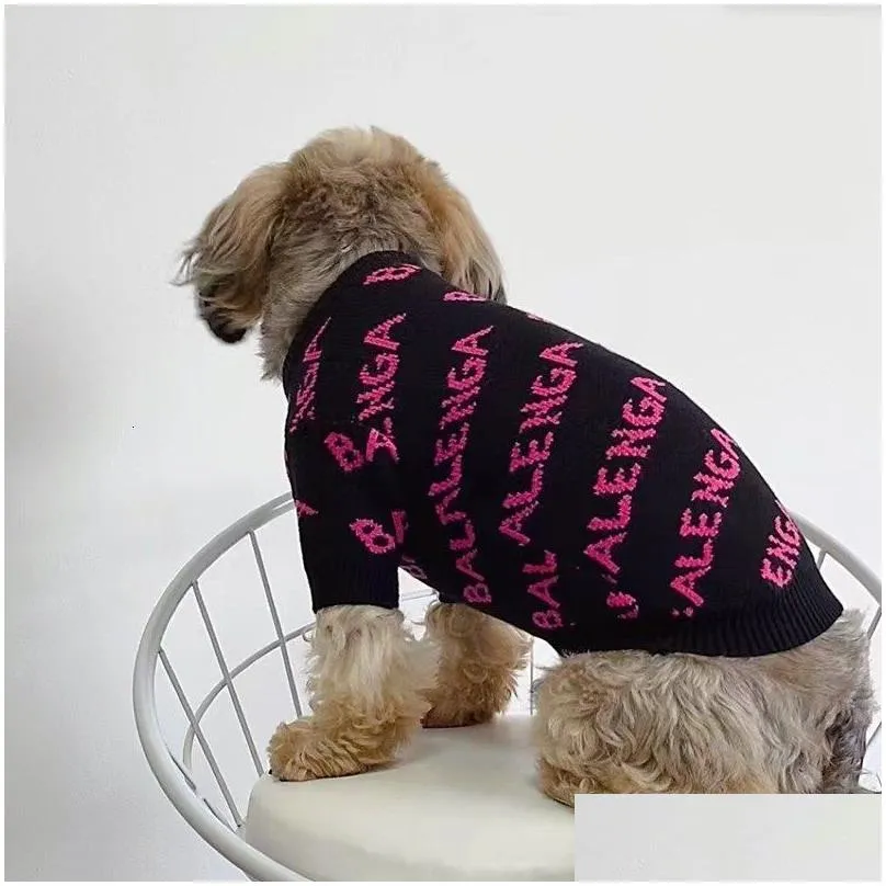 dog apparel dog pet clothing letter knitting sweater for dogs clothes cat small fashion autumn winter green boy girl yorkshire accessories