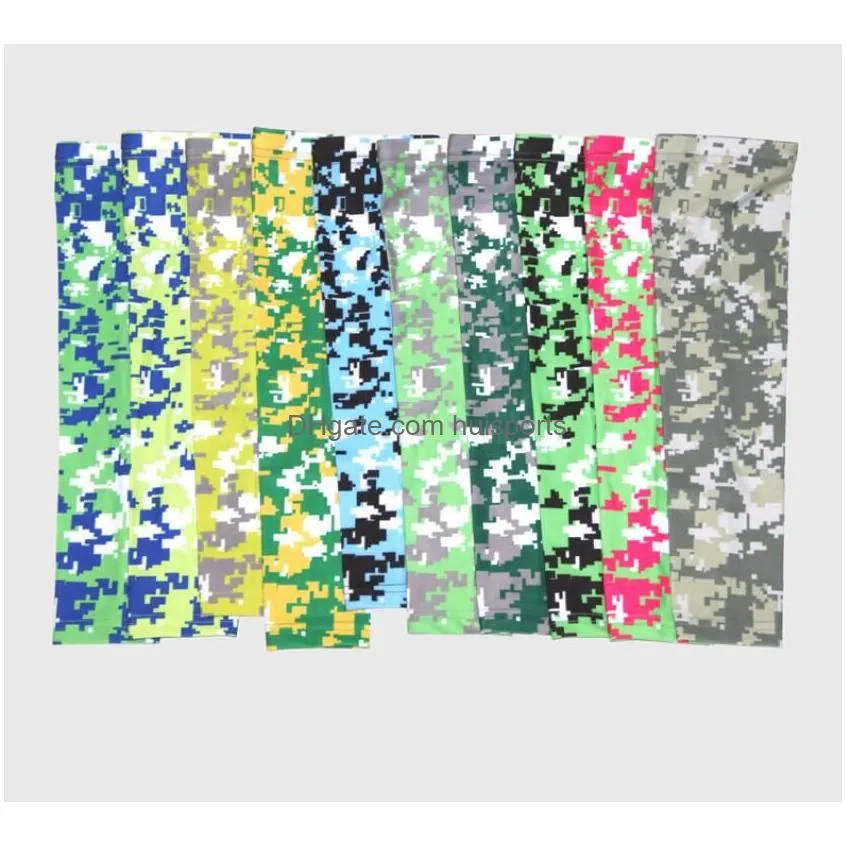 elbow knee pads wholesale digital camo us flag baseball stithes sports compression arm sleeves baseball basketball shooter youth adult