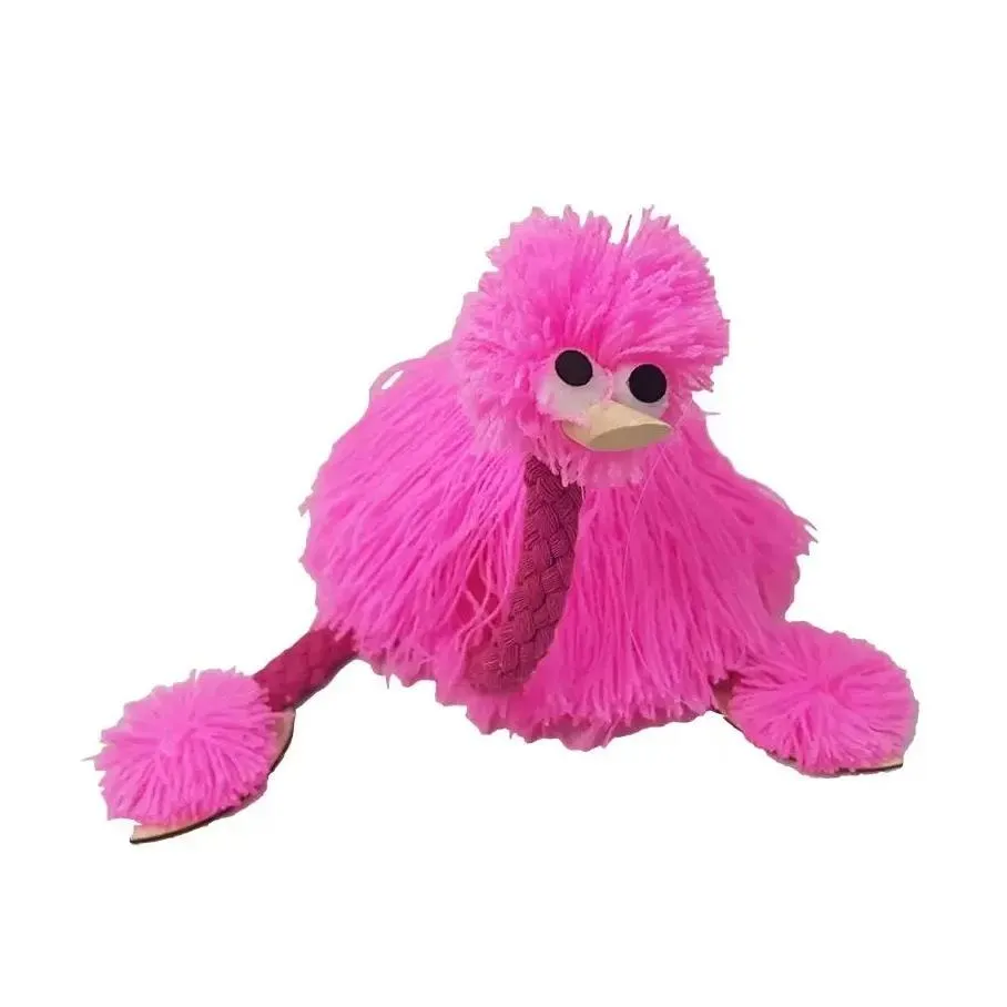 UPS 36cm/14inch Decompression Toy Muppets Animal muppet hand puppets toys plush ostrich Marionette doll for baby Z 3.19