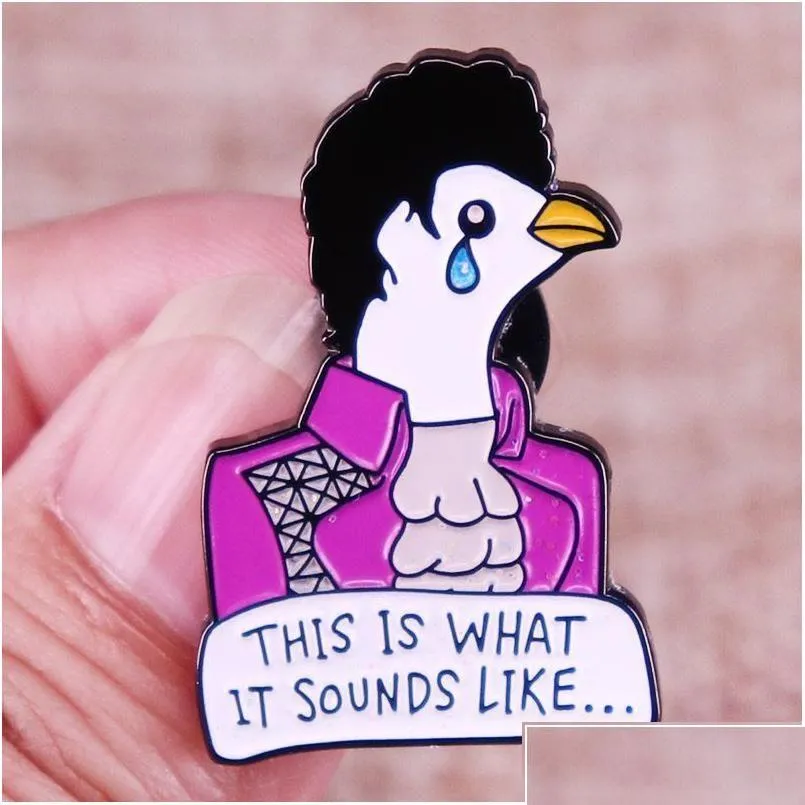 Other Fashion Accessories S Cry Purple X Rain Prince Enamel Pins Lapel Pin This Is What It Sounds Like Badge Jewelry Gift For Drop Del