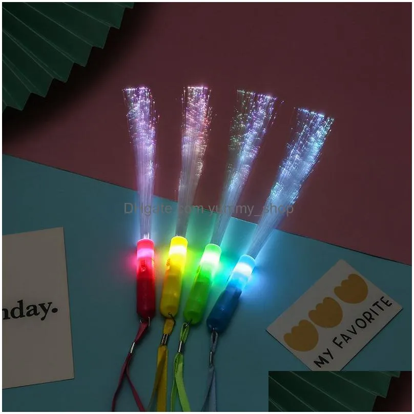 led fiber optic stick glow sticks light up glow wands sticks kid adults glow birthday entertainment props party supplies carnival disco