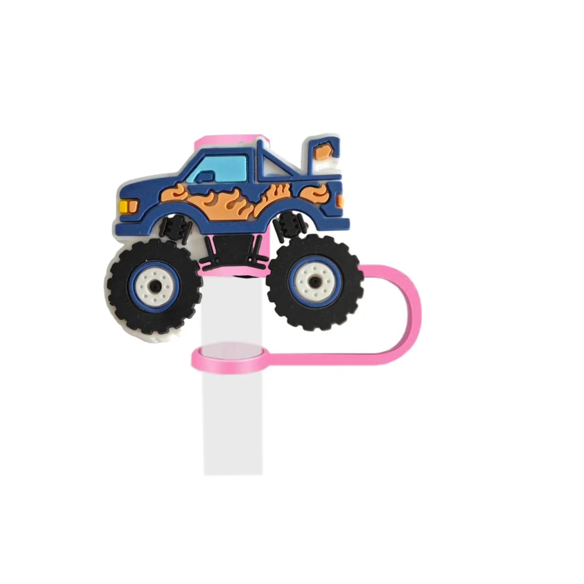 truck 9 straw cover for  cups cute tips lids home and party decor caps covers reusable tip