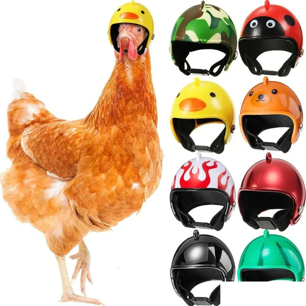 1pc chicken helmet small pet hard hat bird quail pigeon hat headgear pet bird helmet diy cartoon character helmet pet supplies