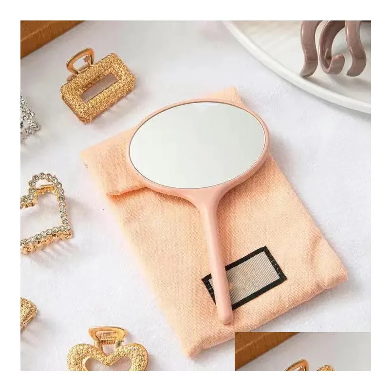  Hair Brushes Pink Wooden Comb With a Pocket Styling Tool Girl Hairs Beauty Product G Hand Mini Mirror Beauty Mirrors For Girl Top Quality Valentine`s