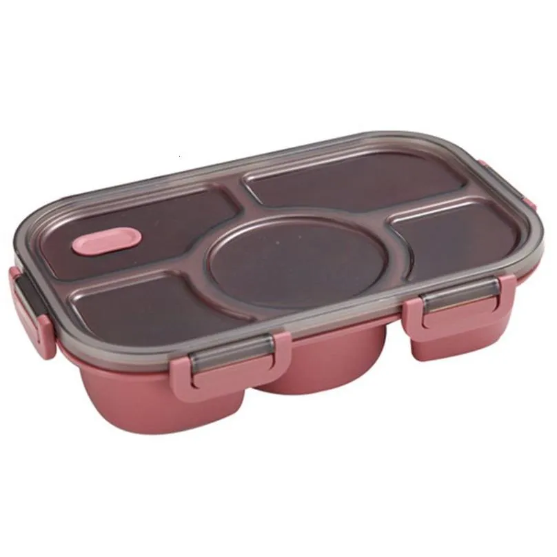 lunch boxes microwave divided plate lunch box with 5 compartments portable bento case separate dinning food tray for student office