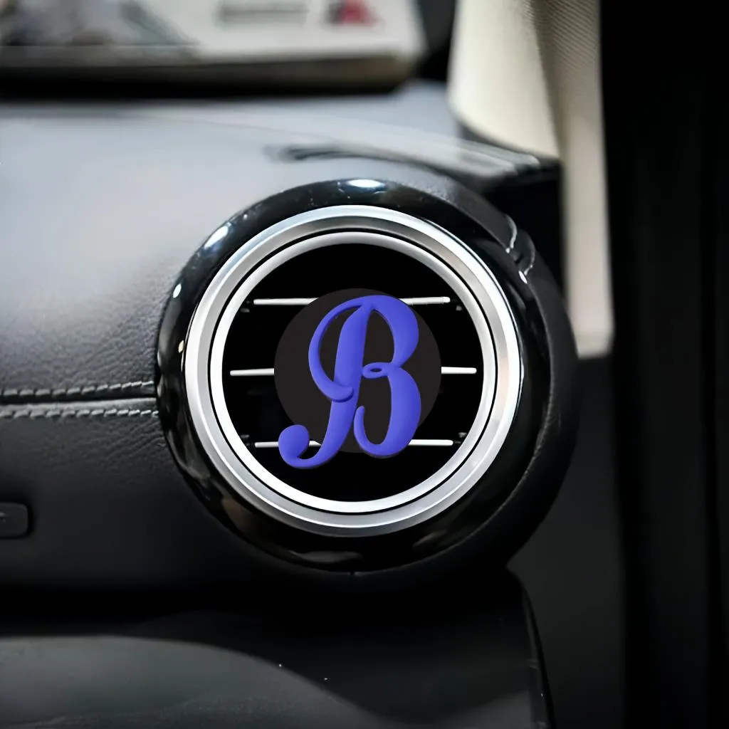 purple large letters cartoon car air vent clip auto freshener clips perfume replacement conditioner outlet