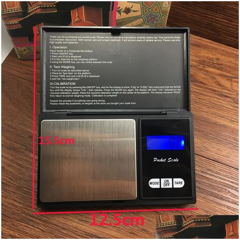 wholesale mini pocket digital scale silver weighing scales coin gold diamond jewelry weigh balance measurement 500g/0.01g