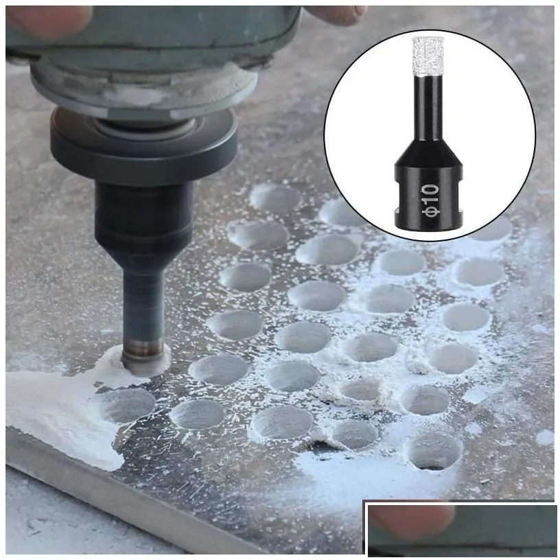 Professional Drill Bits 6Mm-35Mm Diamond Dry Bit M14 Thread Core Vacuum Braze Drilling Ceramic Granite Marble Tile Hole Saw Drop Deli Dh0Ed
