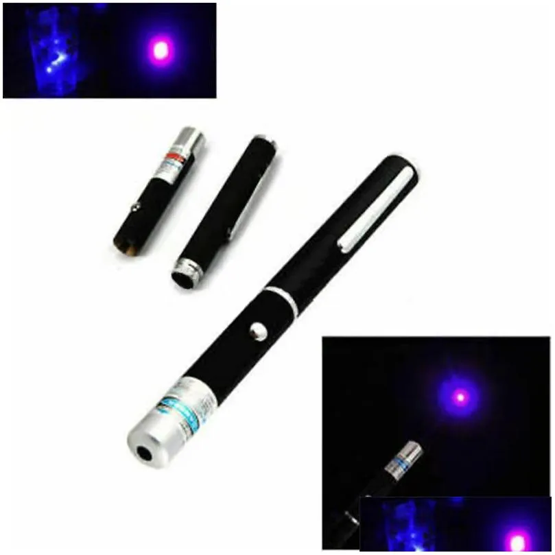 Blue/Purple Light Laser Pen 5mW 405nm Laser Pointer Pen Beam For SOS Mounting Night Hunting Teaching Xmas Gift Opp Package Wholesales