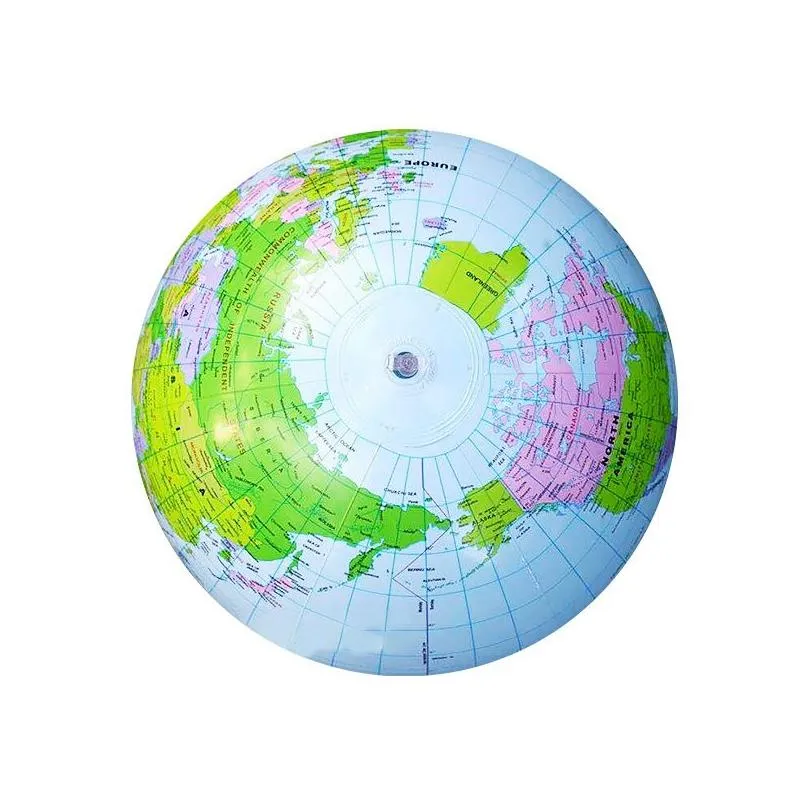 wholesale 16inch inflatable globe world earth ocean map ball geography learning educational student globe kids learning geography toy