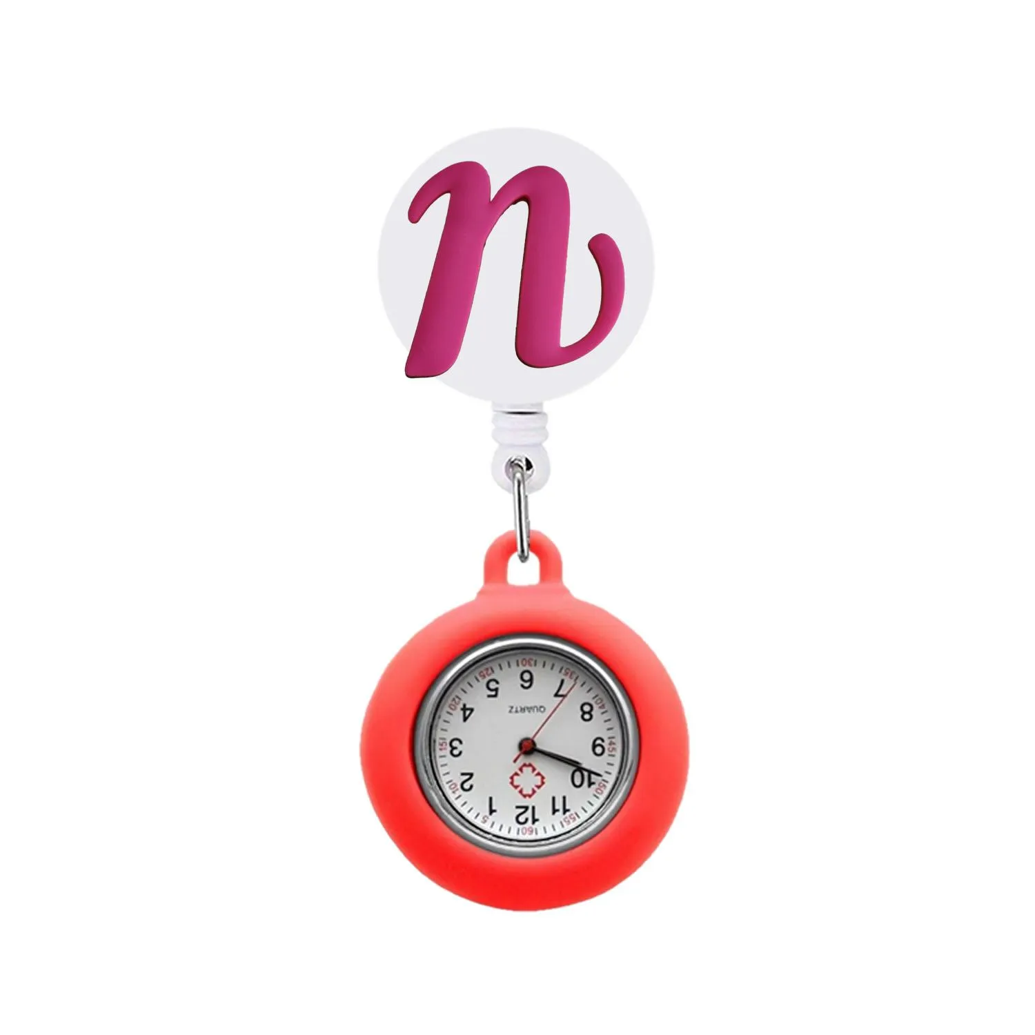 pink large letters clip pocket watches watche for nurse with silicone case womens on watch nursing