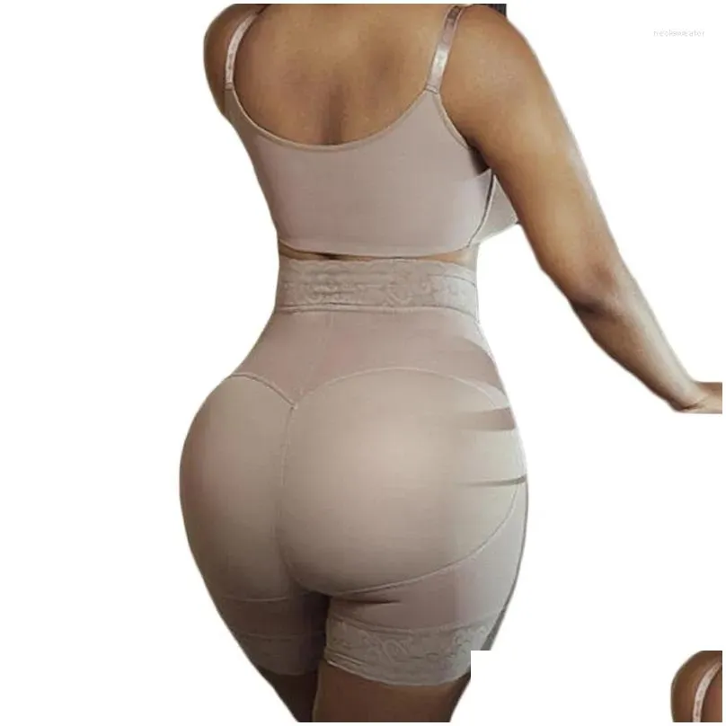 womens shapers high waisted bulifter body shaper tummy control waist trainer bupads seamless hip enhancer shorts