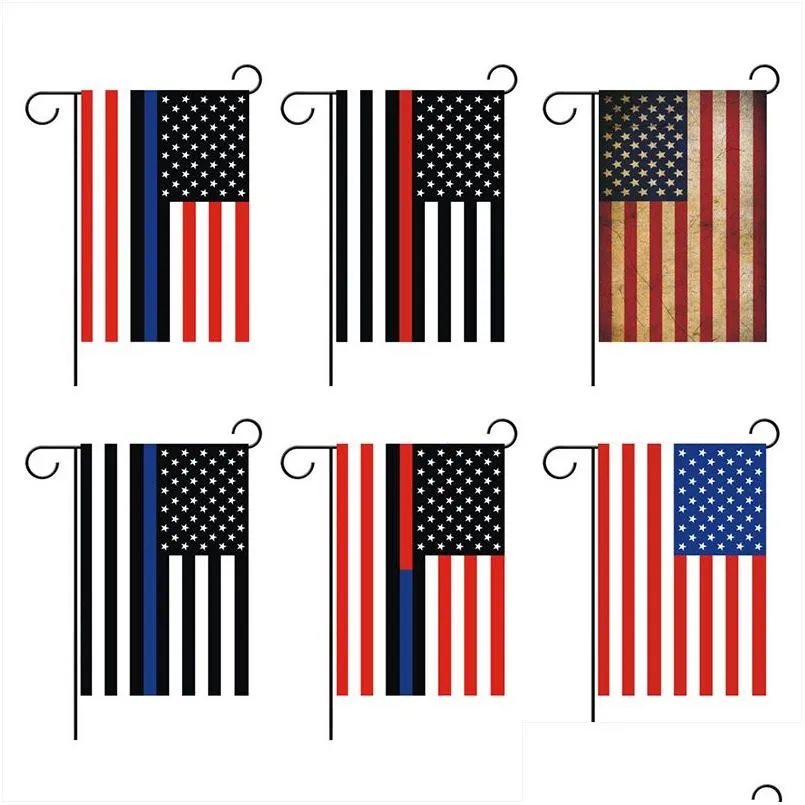 blueline usa police flags party decoration thin blue line usa american garden banner flag