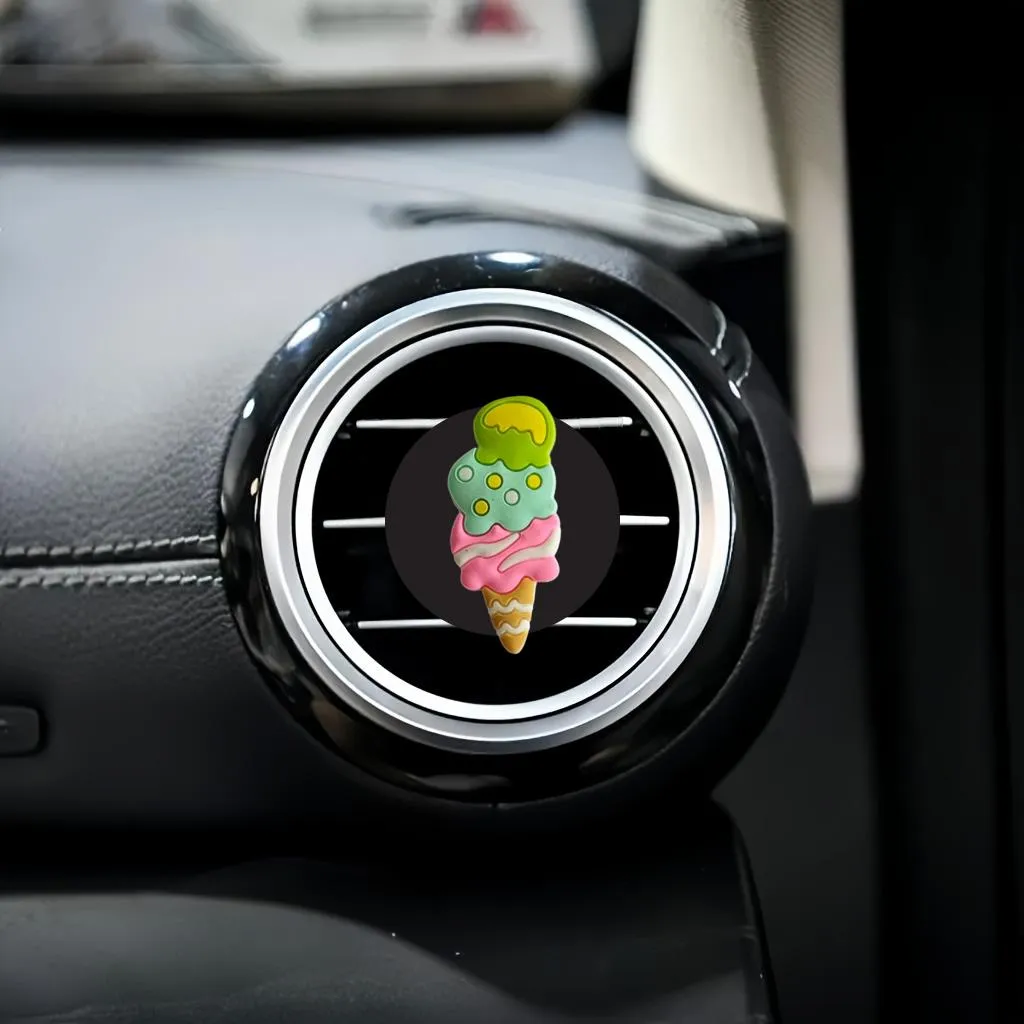 ice cream theme cartoon car air vent clip outlet perfume auto conditioner clips for office home freshener conditioning square head