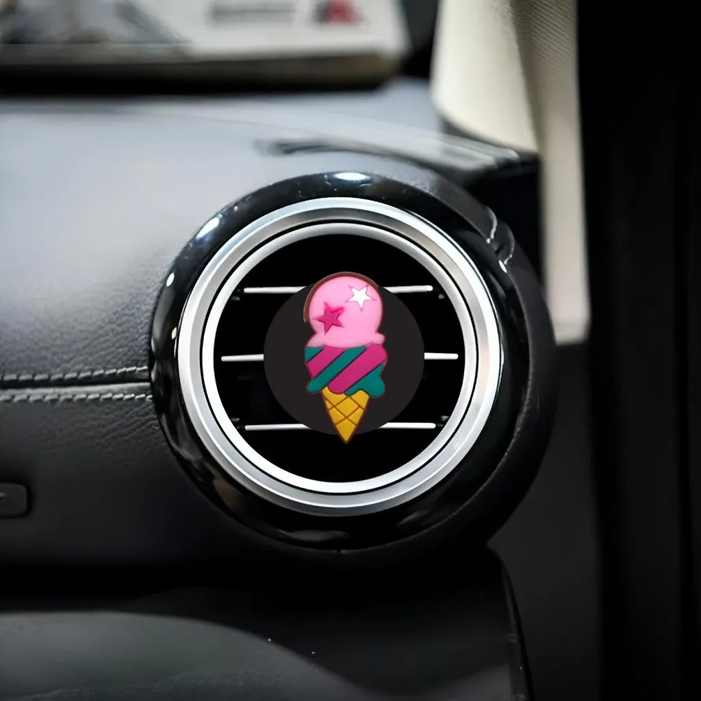 ice cream theme cartoon car air vent clip outlet perfume auto conditioner clips for office home freshener conditioning square head