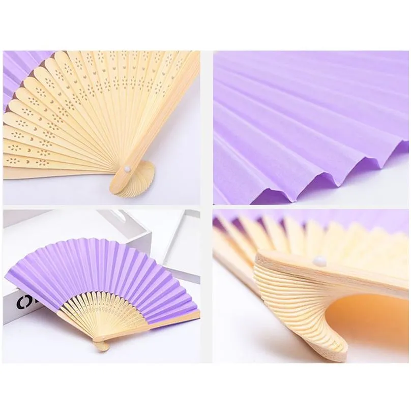 Party Favor Candy Color Diy Folding Fan Single Sided Paper Childrens Painting Gift Supplies 12 Colors Drop Delivery Home Garden Festiv Dhqtu
