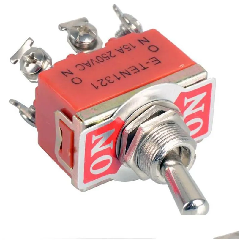 wholesale 6-pin toggle dpdt dc moto reverse on-off-on switch 15a 250v mini switch cap