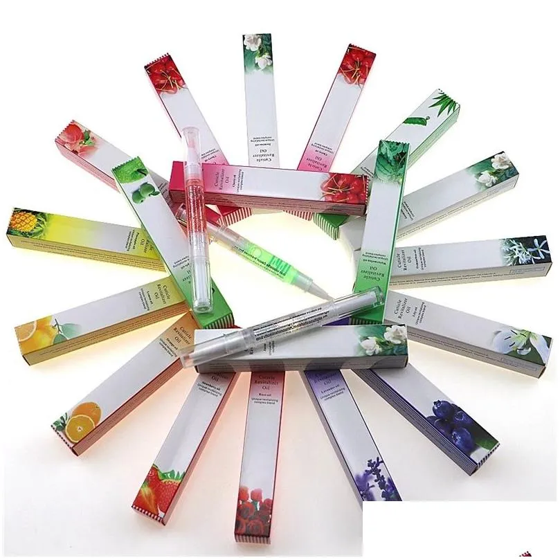 Nail Nutrition Oil Pen Treatment Cuticle Revitalizer Oils Manicure Care Nails Art Treatmental Cosmetic Tools with Many Flavors