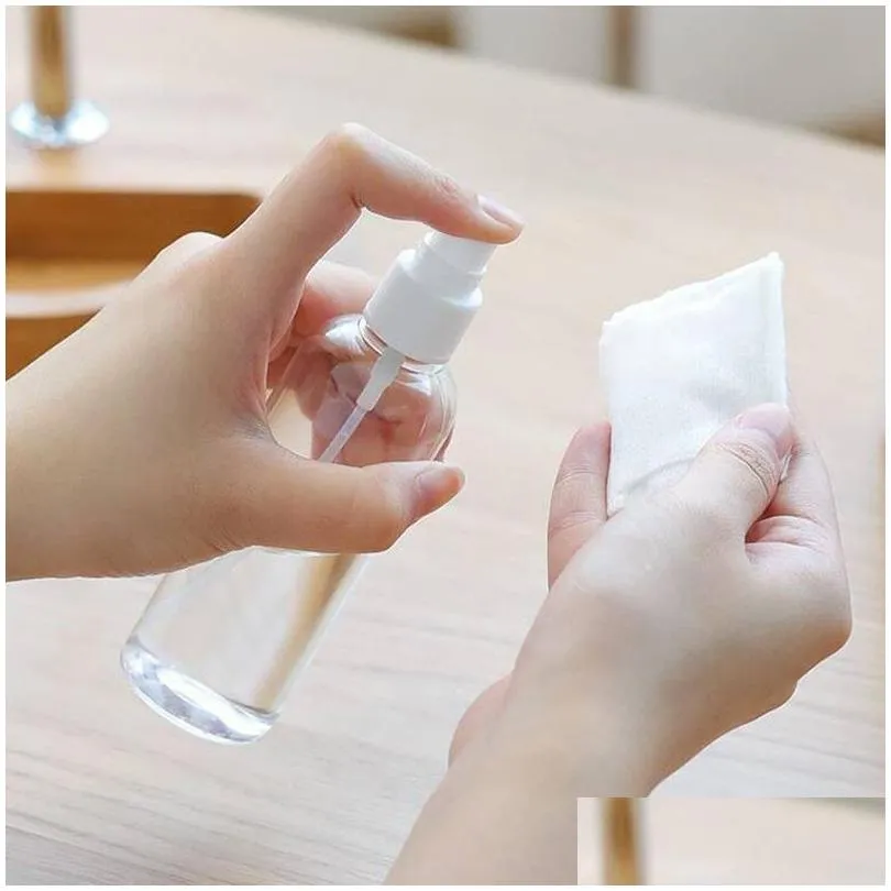 wholesale 100ml empty transparent plastic spray bottle atomizer pumps for essential oils travel perfume bulk portable makeup tool