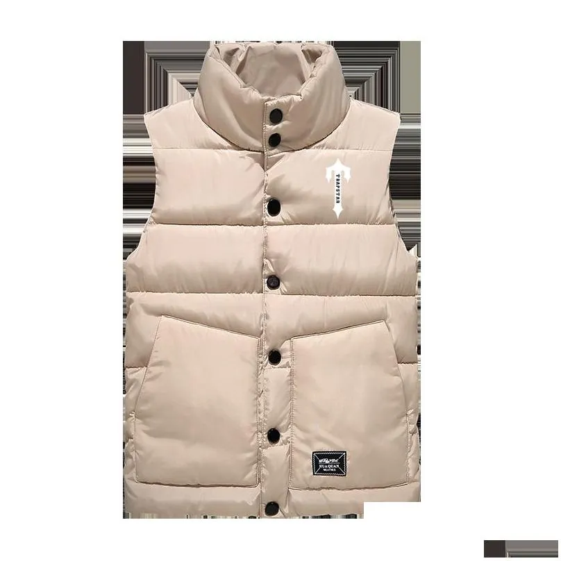 London Trapstar Jacket Mens Vests Style Real Feather Down Winter Fashion Vest Bodywarmer Advanced Waterproof Fabric Drop Delivery Dhws0