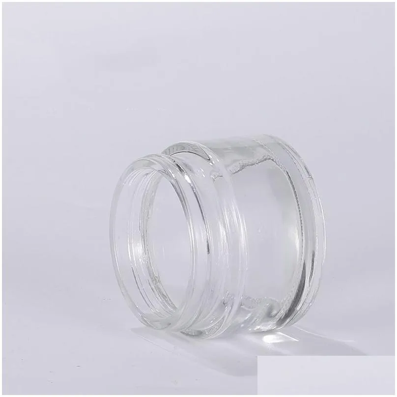 wholesale frosted glass cream jar clear cosmetic bottle lotion lip balm container with rose gold lid 5g 10g 30g 50g 100g packing